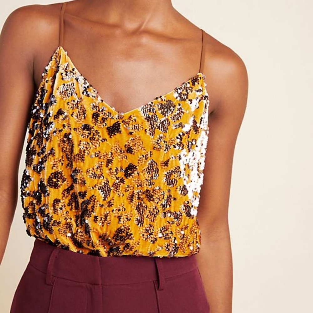 Anthropologie Sequined Cami